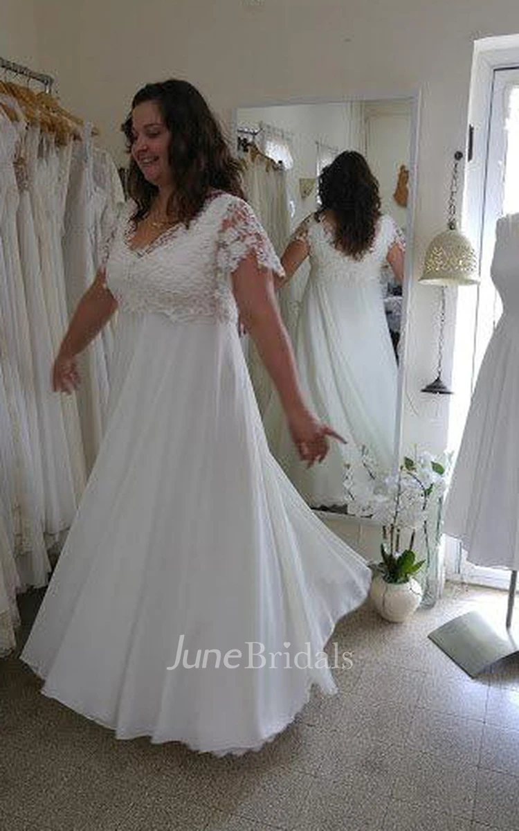 Plus Figure Modest Bridal Dresses, Large Size Conservative Wedding Dress -  June Bridals