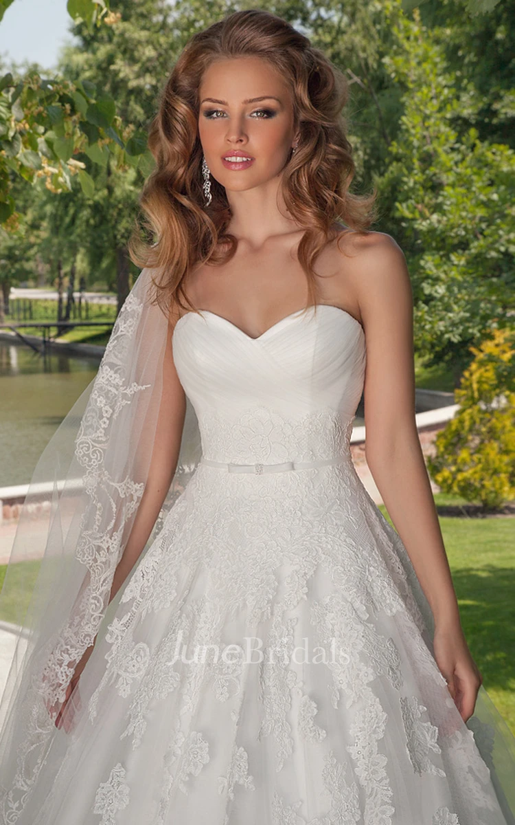 Sweetheart Neckline Ruched Bodice Mother of Bride