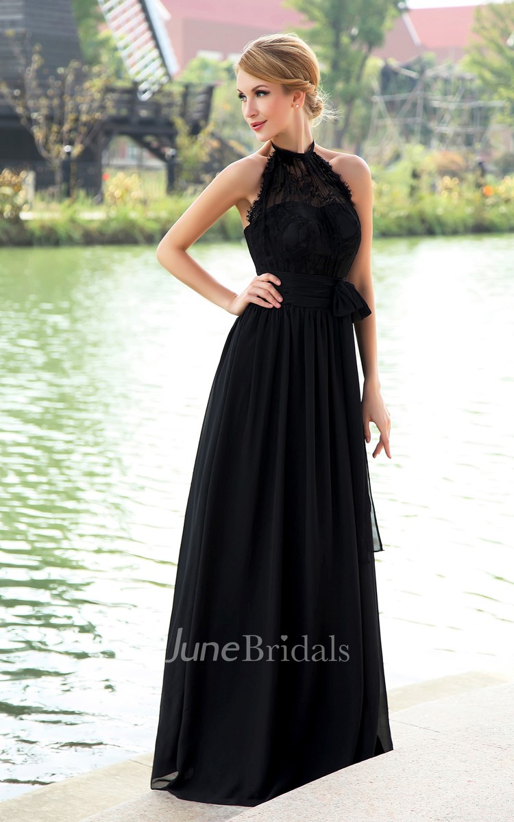 High neck pleated maxi dress best sale