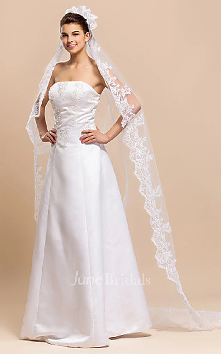 Gracious One-tier Tulle Chapel Wedding Veil