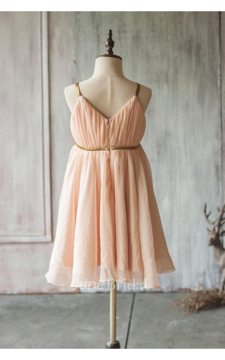 Peach Junior Bridesmaid Dresses