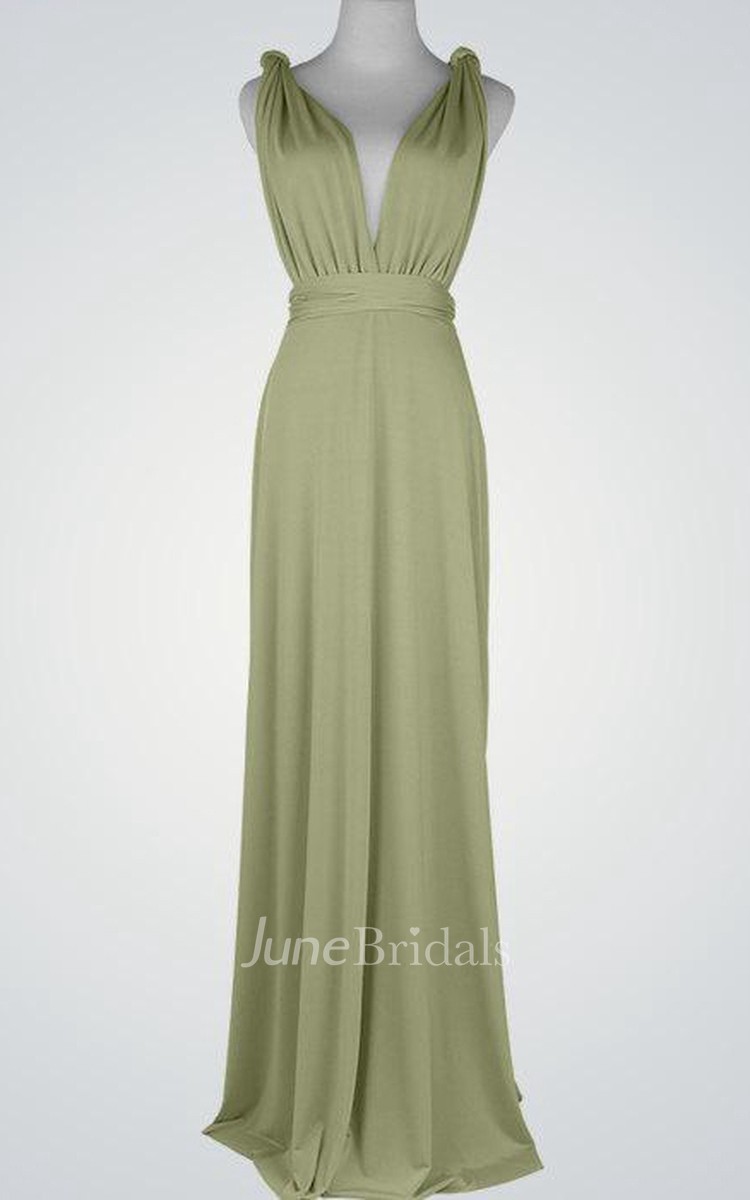 Green multiway fashion bridesmaid dress