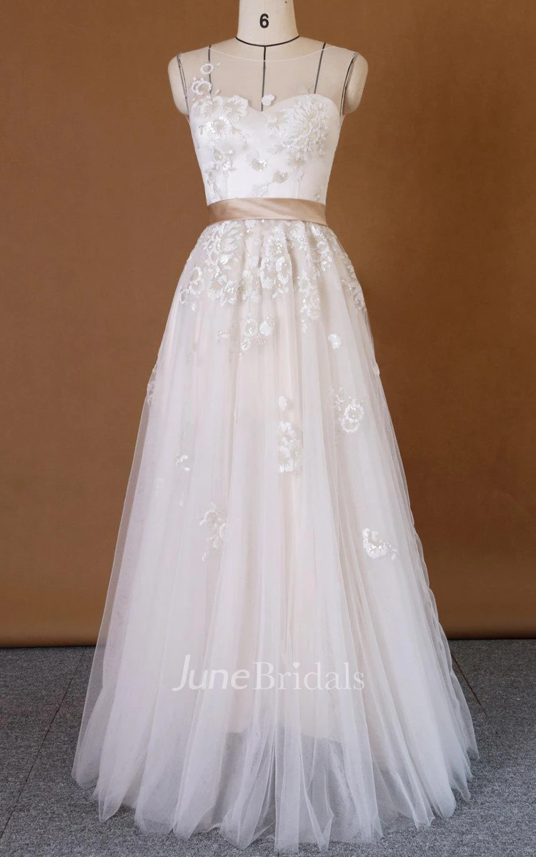 Tulle Lace Organza Satin Dress With Sequins Embroideries