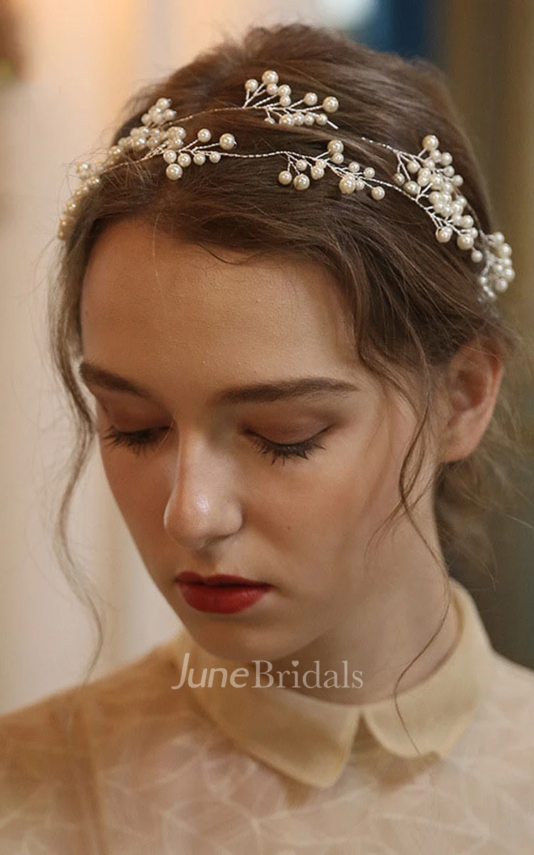 Western Style Bridal Headbands with Beads