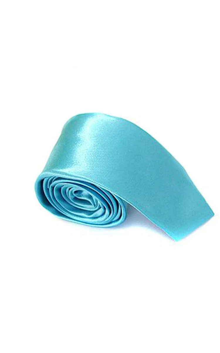 Plain Satin Skinny Tie-16 Color Options