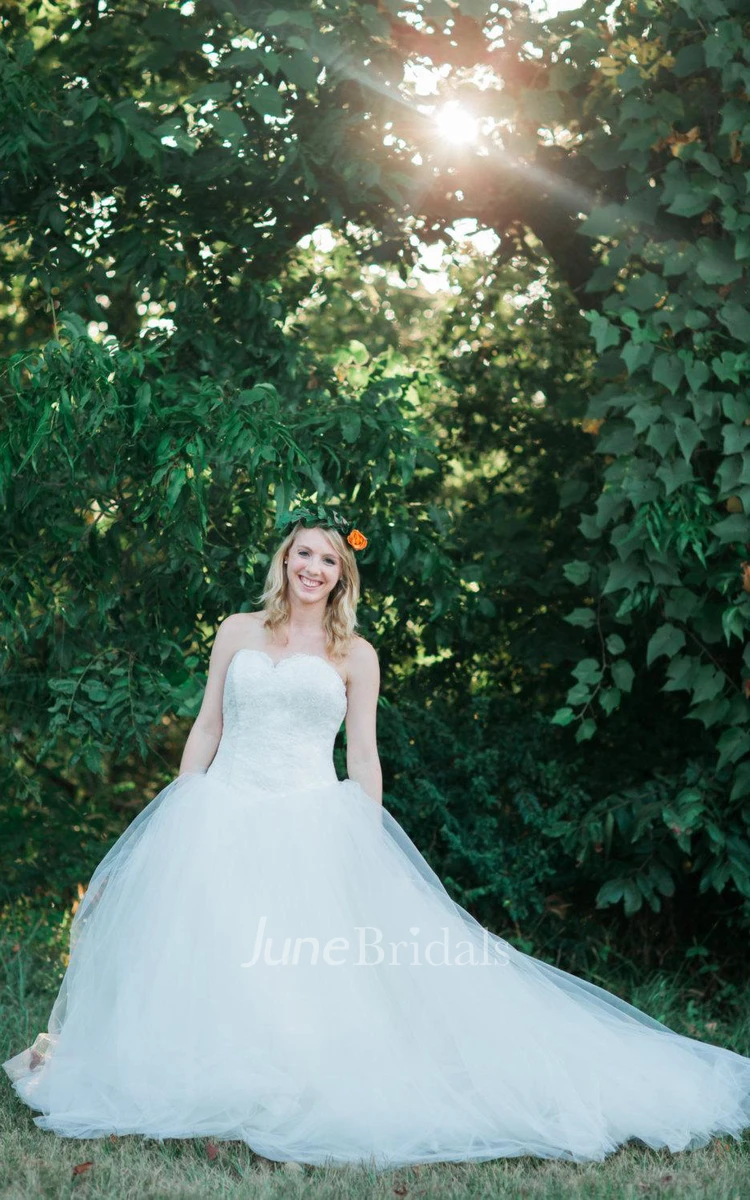 Ballgown Wedding With Dropped Waist The Amoreena Dress - June Bridals