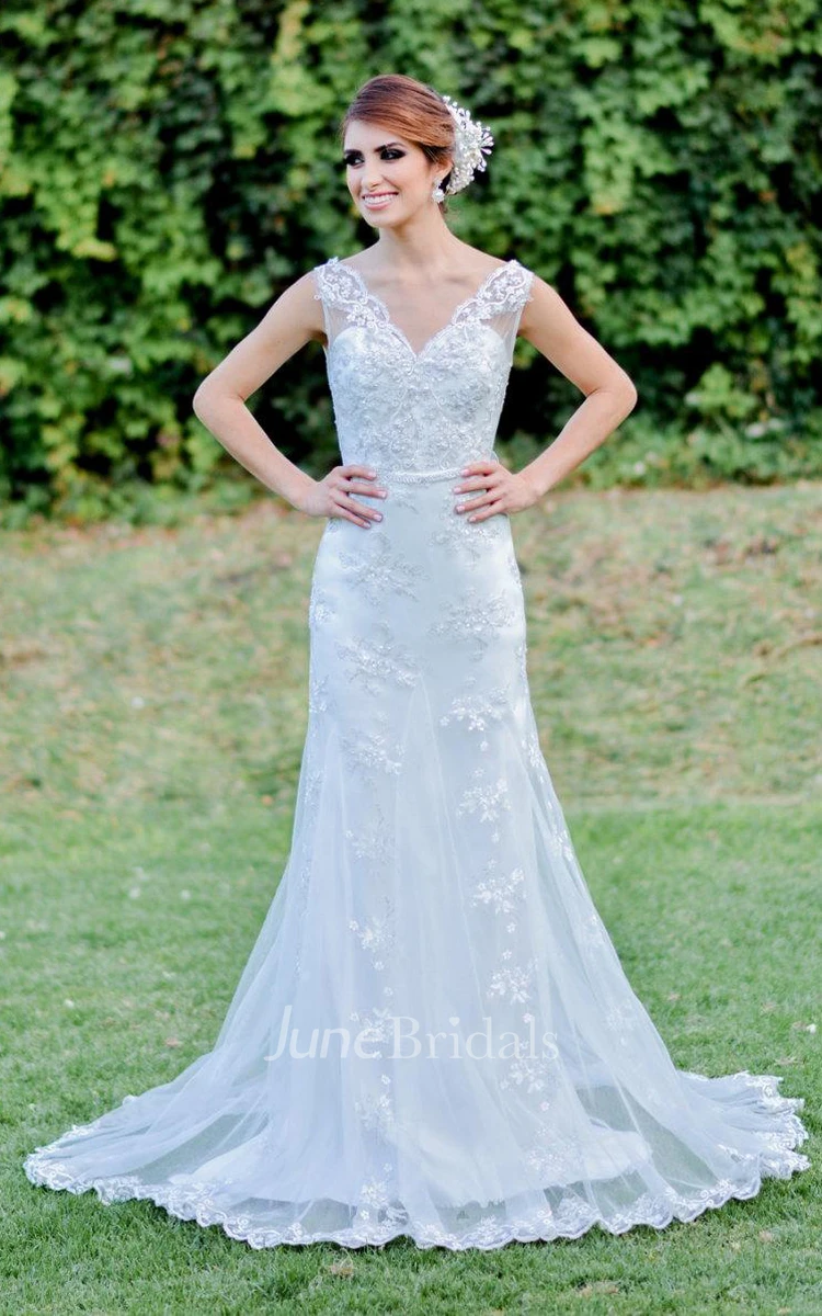 A-Line Sweetheart Tulle Lace Satin Dress With Beading Embroideries