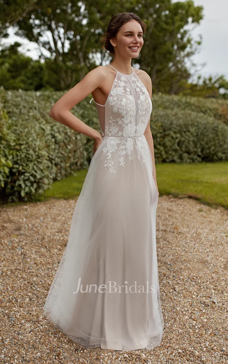 Sexy Sheath Spaghetti Satin Wedding Dress with Open Back Tied Back Appliques