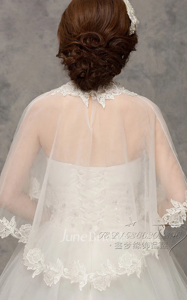 New Lace White Word Shoulder Cape Shawl