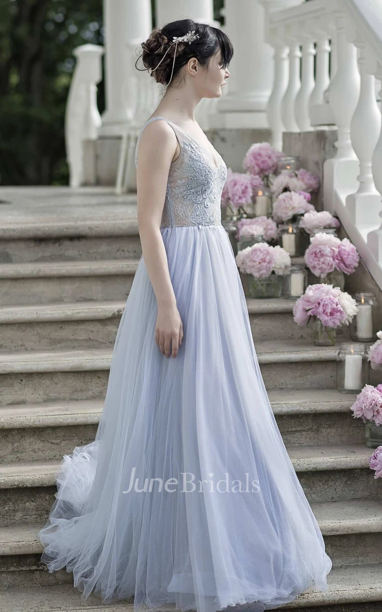 Chiffon Tulle Satin Lace Embroidered Wedding Dress