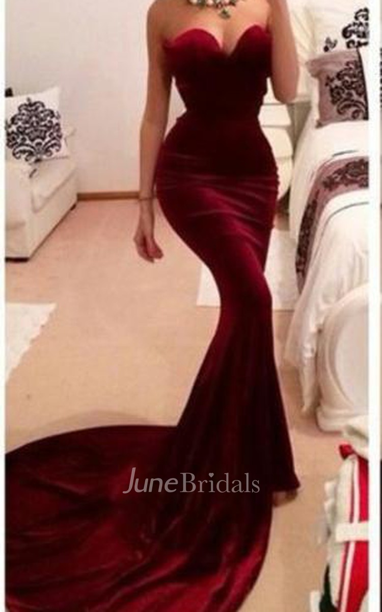 Red sweetheart mermaid on sale dress