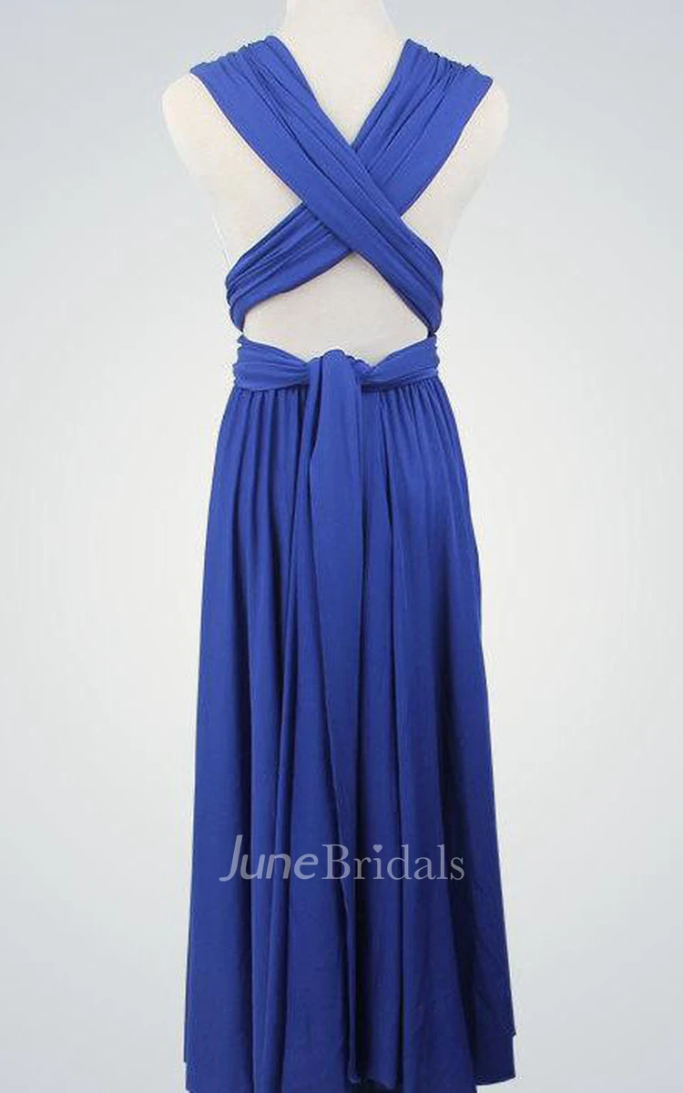 Short Blue Short Short Infinity Mini Wrap Royal Blue Short Knee Length Dress