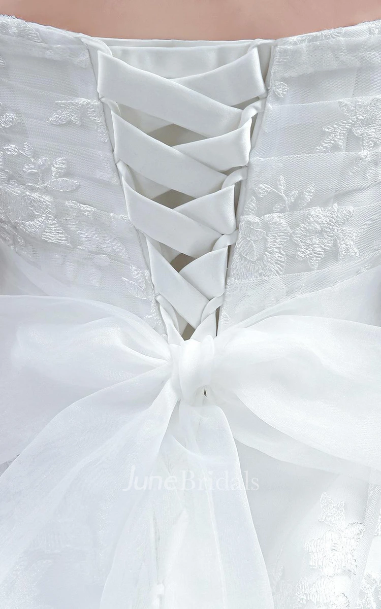 Modern Sweetheart Princess Wedding Dress Lace-up Beadings Bowknot