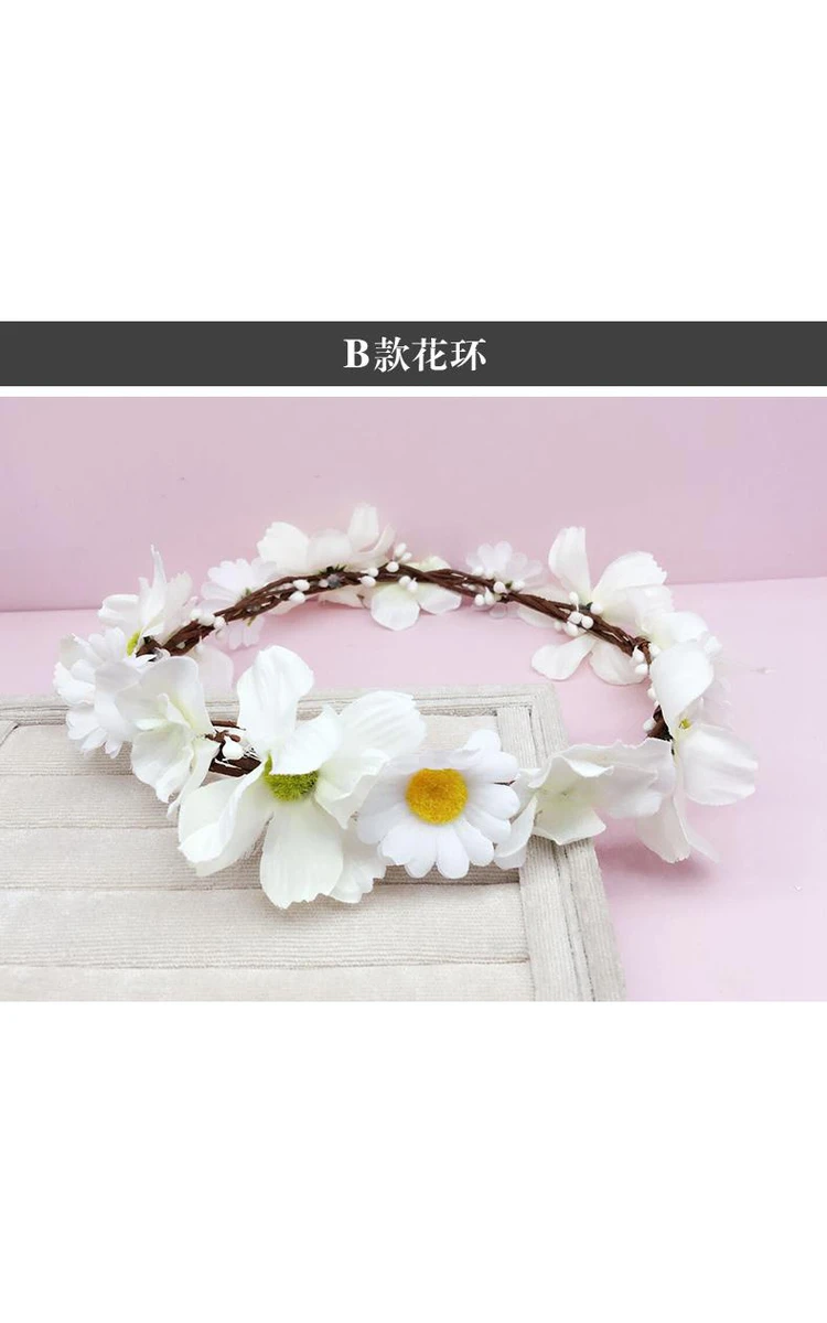 Flower Fairy Korean Flower Headdress Bride Wreath Heart Of The Female Flower Hair Wedding Holiday Jewelry