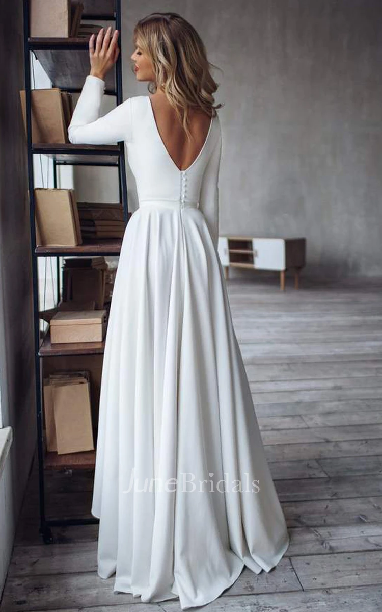 Simple silver hot sale wedding dresses