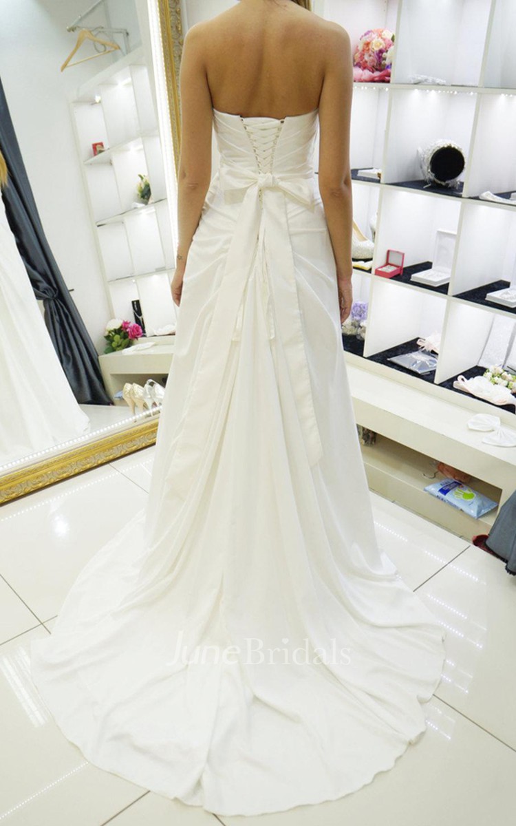 chiffon wedding dress bustle styles