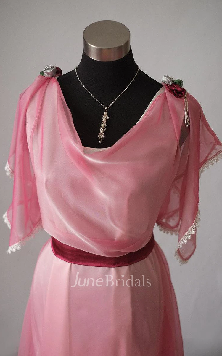 Edwardian Pastel Pink Evening Made In England Downton Abbey Inspired Titanic Styled Dress