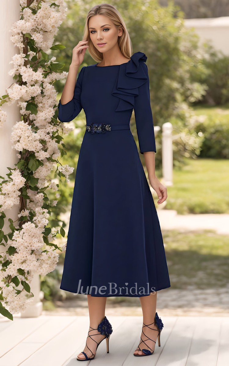 Navy cocktail dress wedding best sale