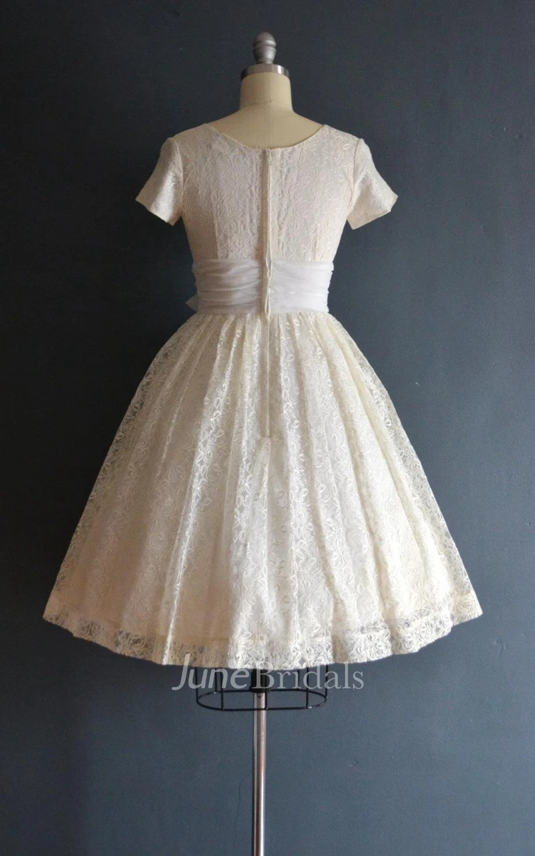 Dree 60S Short Wedding 1960S Weddig Dress