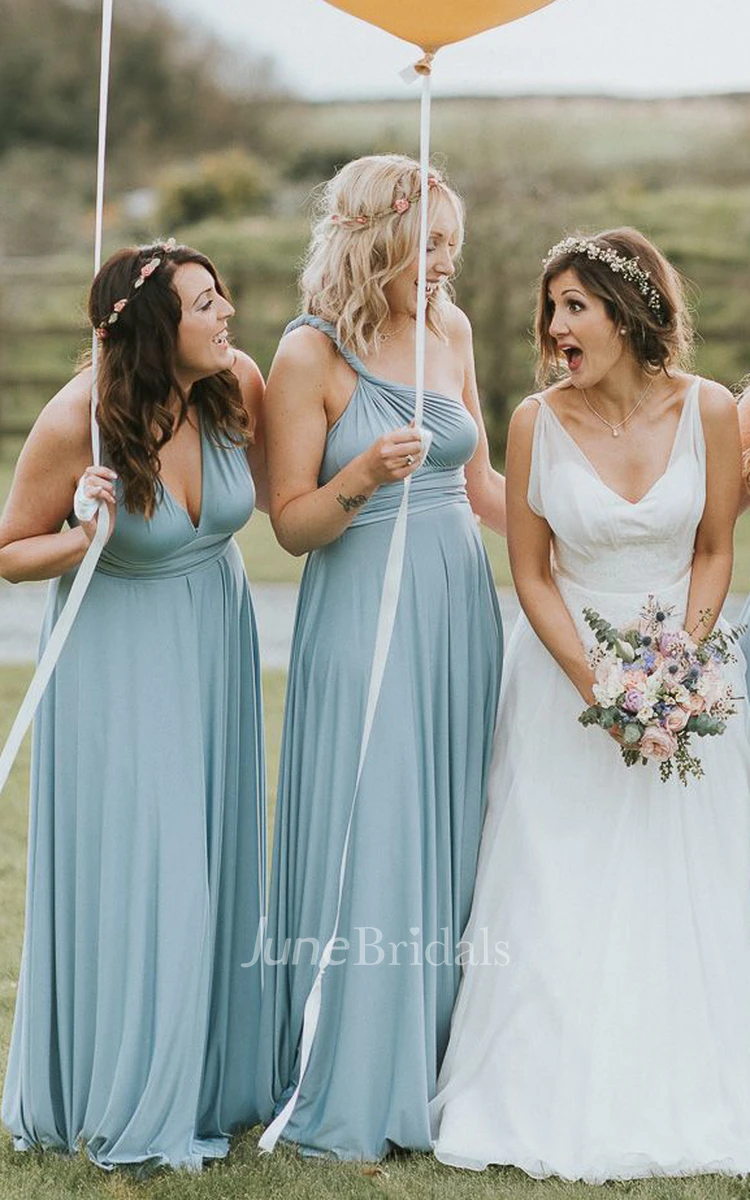 Teal convertible bridesmaid clearance dress