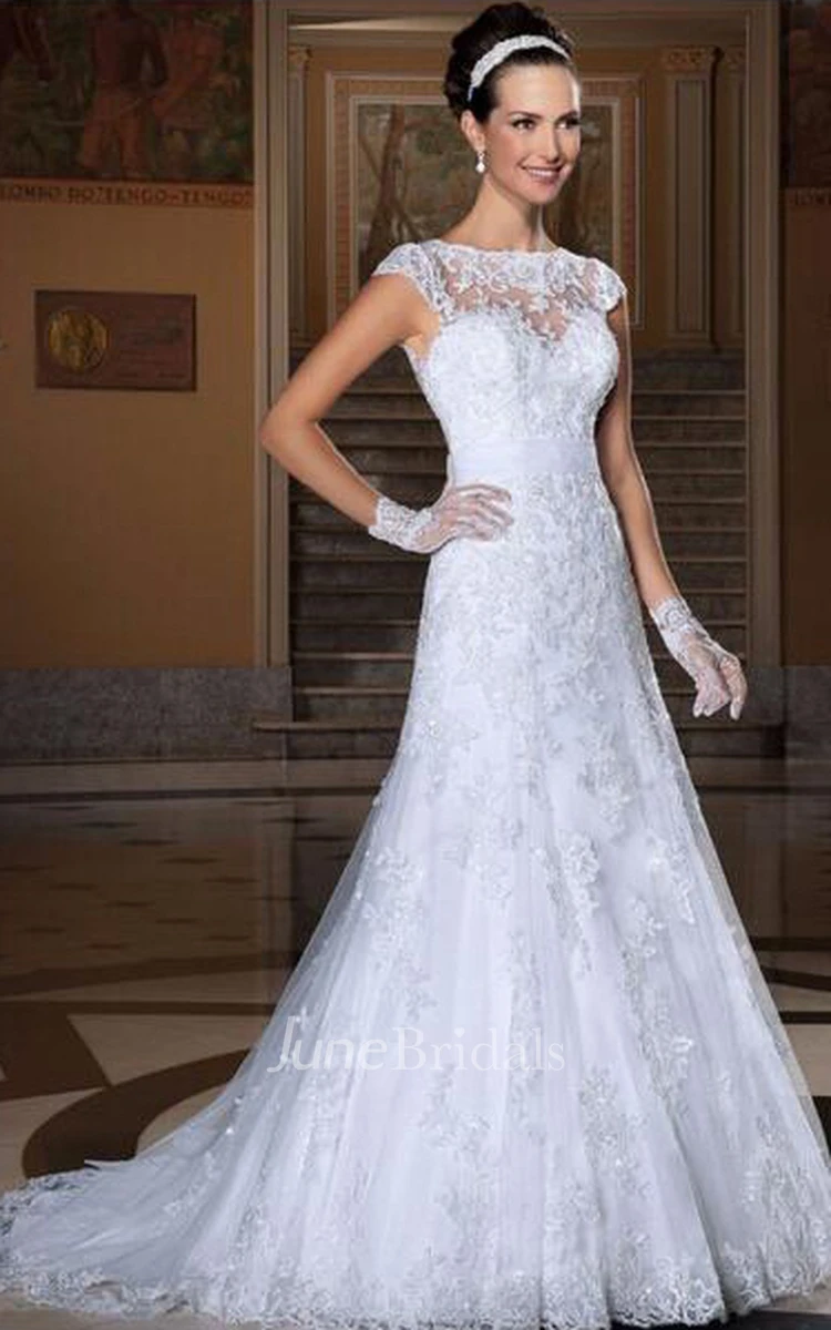 A-line Strapless Wedding Dresses With Luxurious Floor-length Flowers Court Beaded