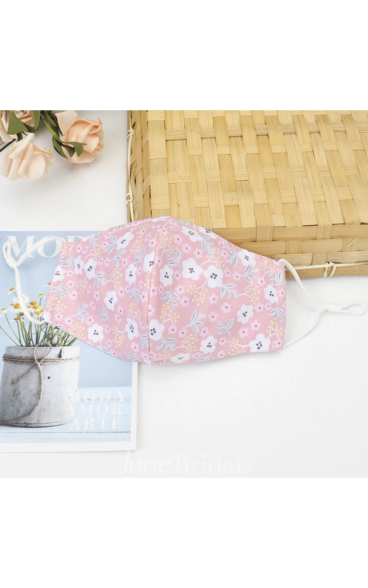 Non-medicial Floral Printed Cotton Reusable Face Mask In Multiple Colors