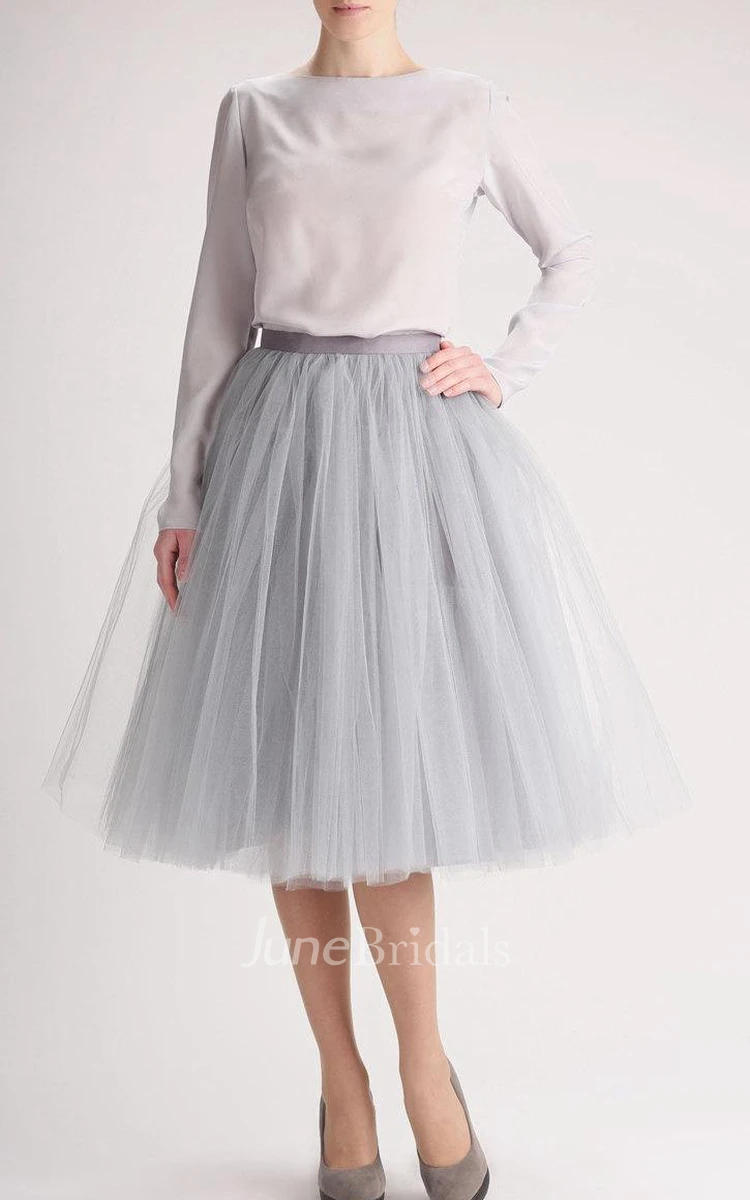 10% Off Discount Grey Tulle Skirt Long Skirt Tutu Skirt High Quality Skirt Tea Length Petticoat Tea Length Skirt Dress