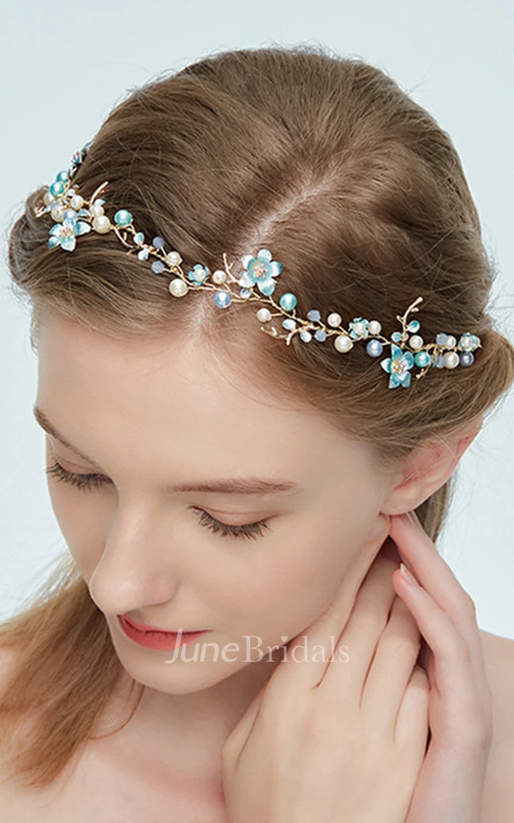 Forest Style Headbands with Beads and Flowers