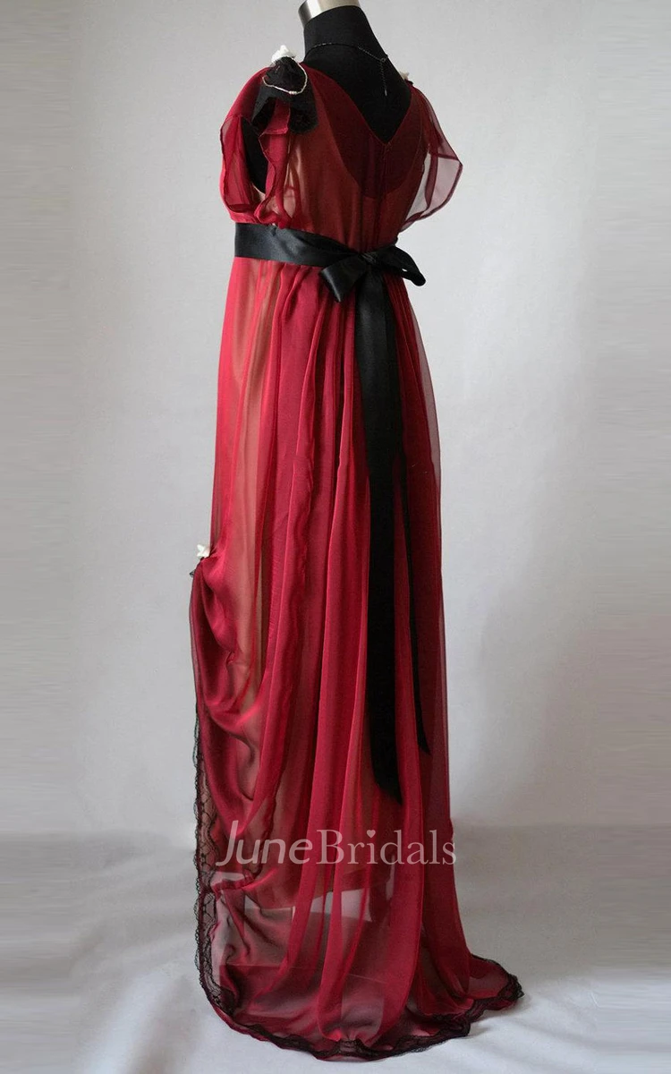 Edwardian Wine Evening Handmade In England Downton Abbey Inspired Titanic 1912 Styled Dress