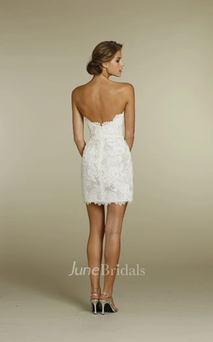 Sassy Lace Mini Dress With Detachable Tulle Overskirt