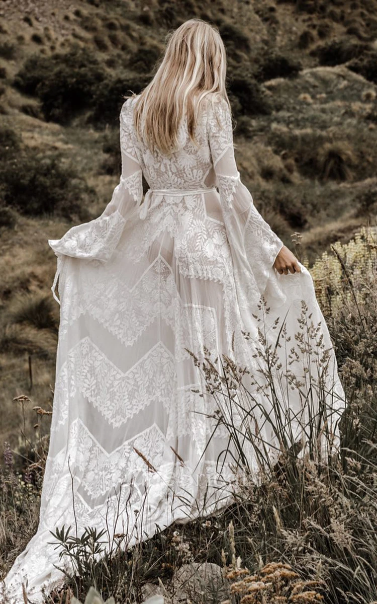 Casual bohemian outlet wedding dresses