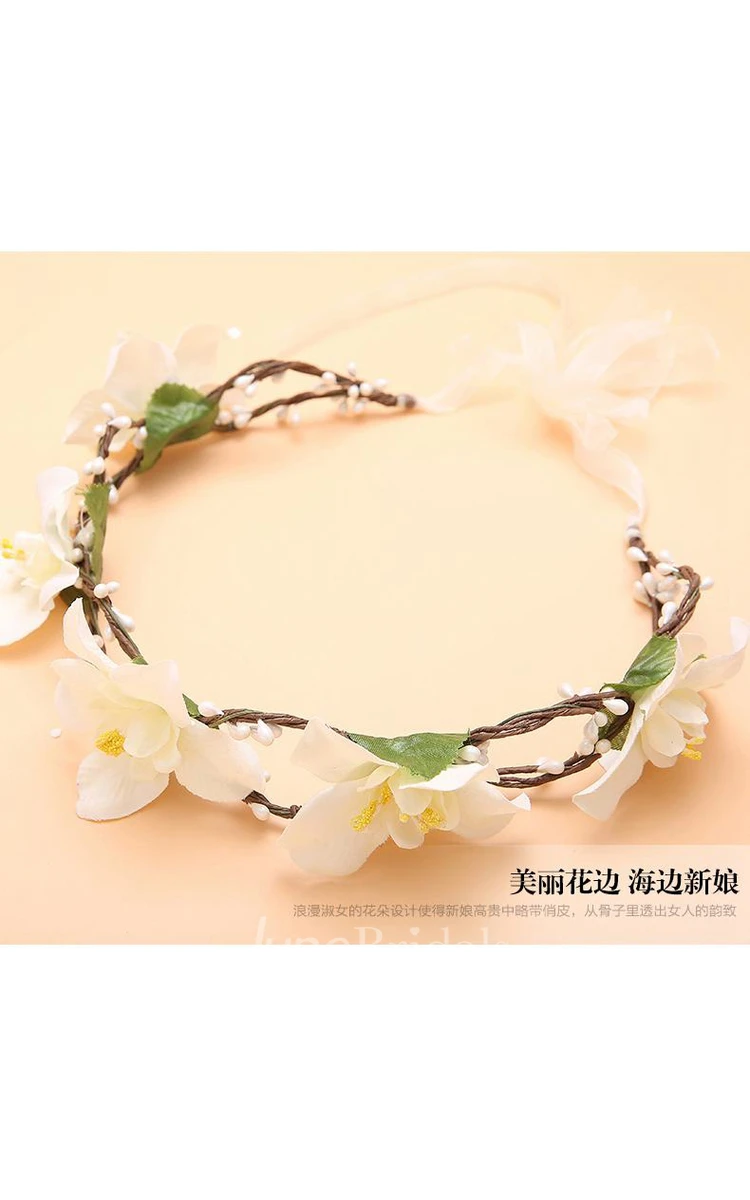 Flower Fairy Korean Flower Headdress Bride Wreath Heart Of The Female Flower Hair Wedding Holiday Jewelry