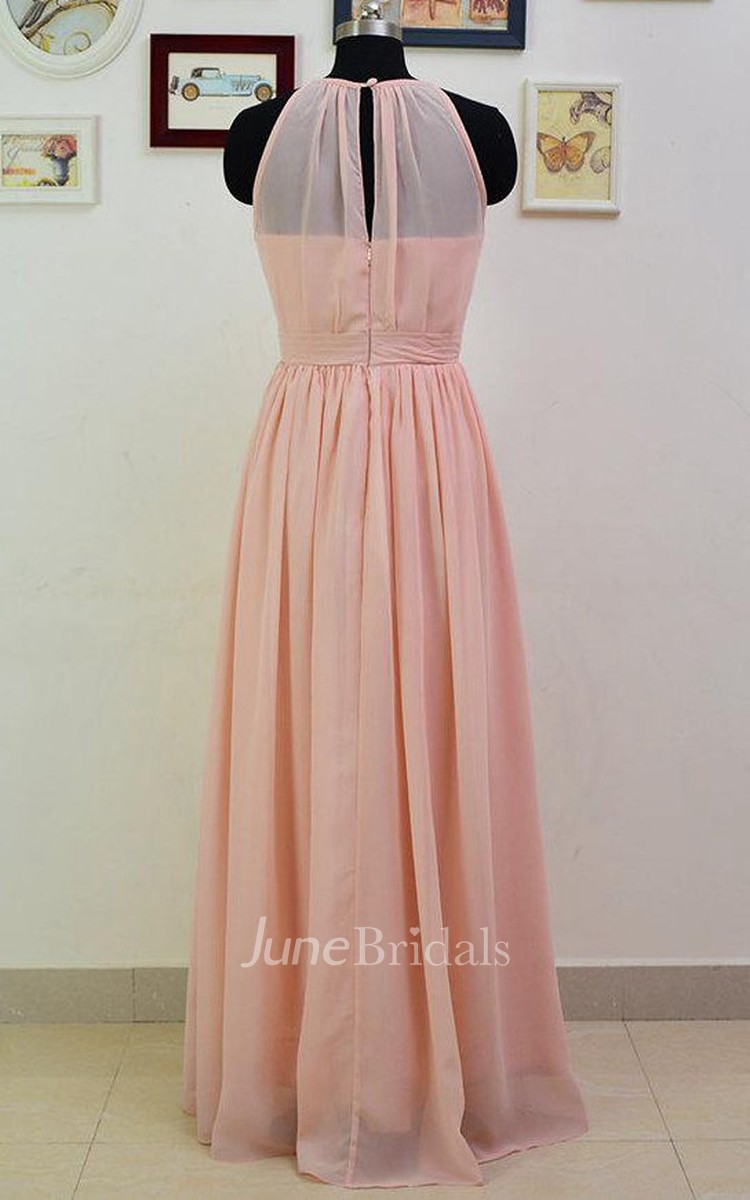 Long Chiffon Bridesmaid Long Pearl Pink Convertible Floor Length Prom Bridesmaid Dress