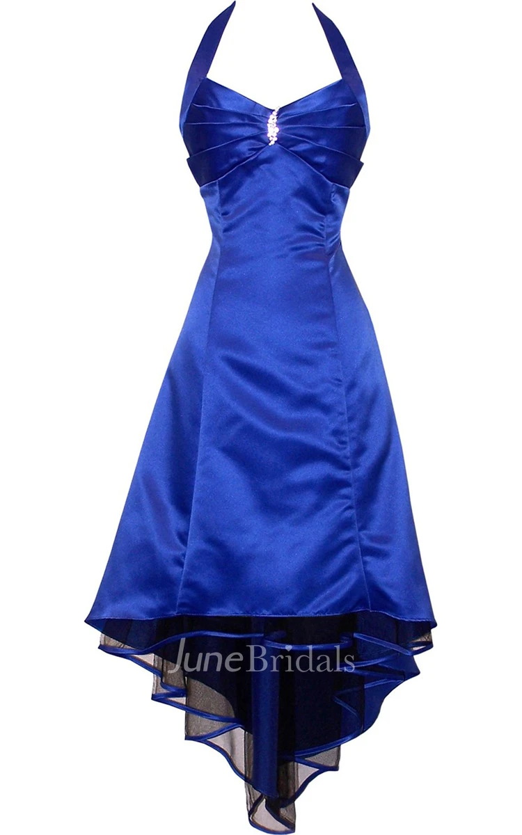 Ruched Bust Beading Dress With Tulle Skirt