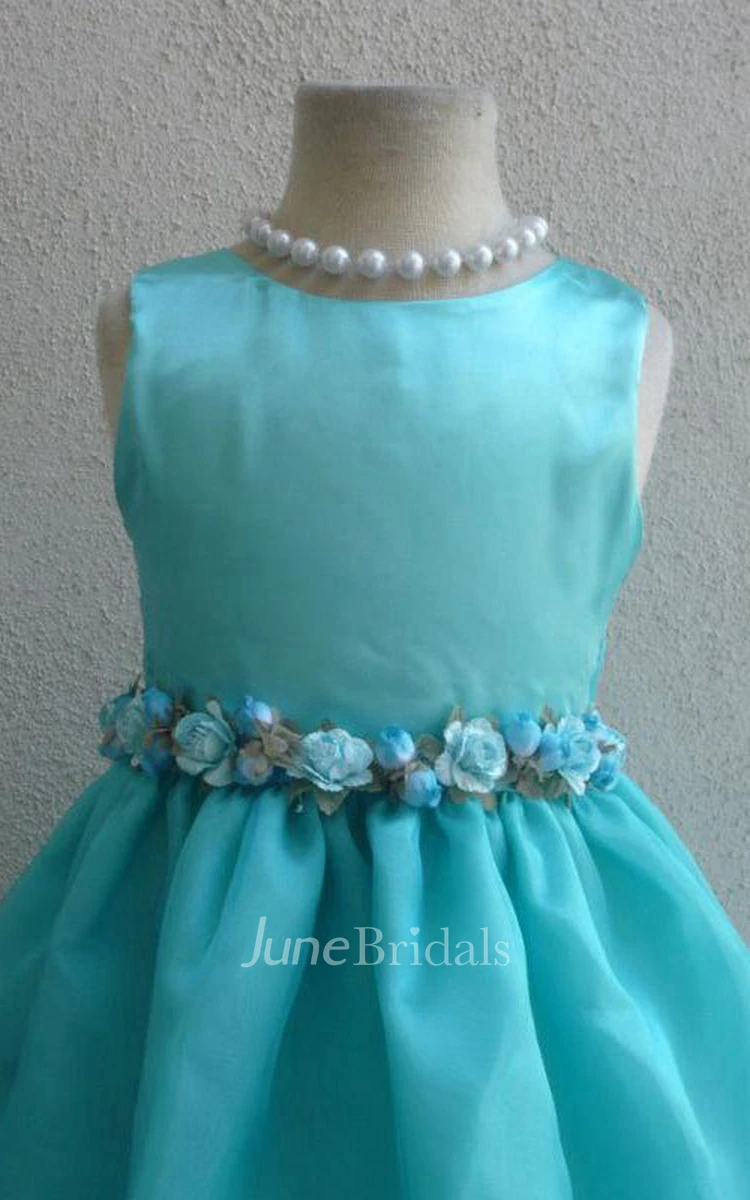 Flower Girl Blue Aqua Wedding Easter Junior Bridesmaid Dress