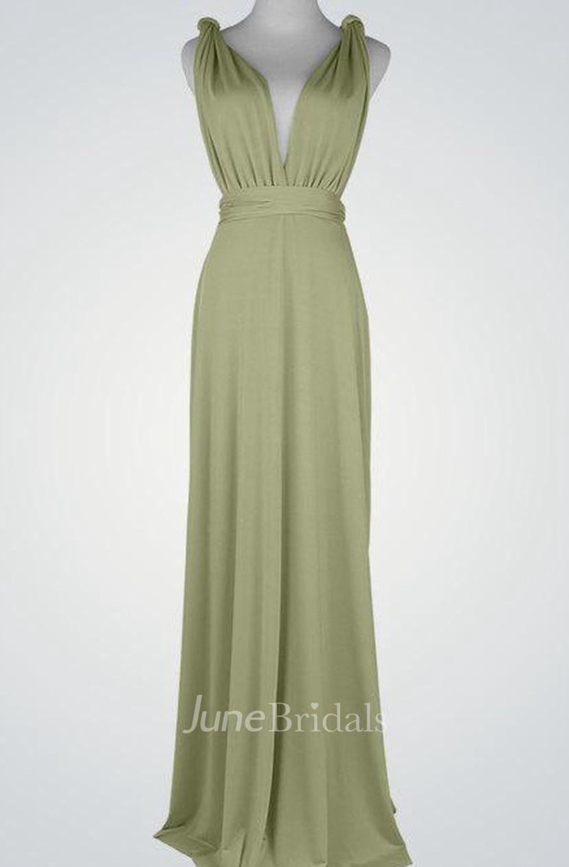 sage green infinity dress