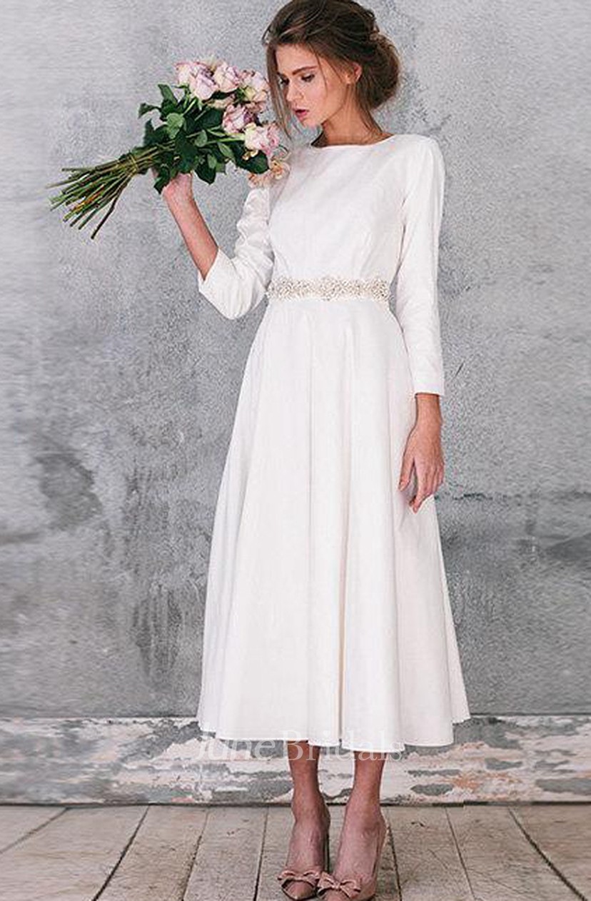 long sleeve taffeta wedding dress