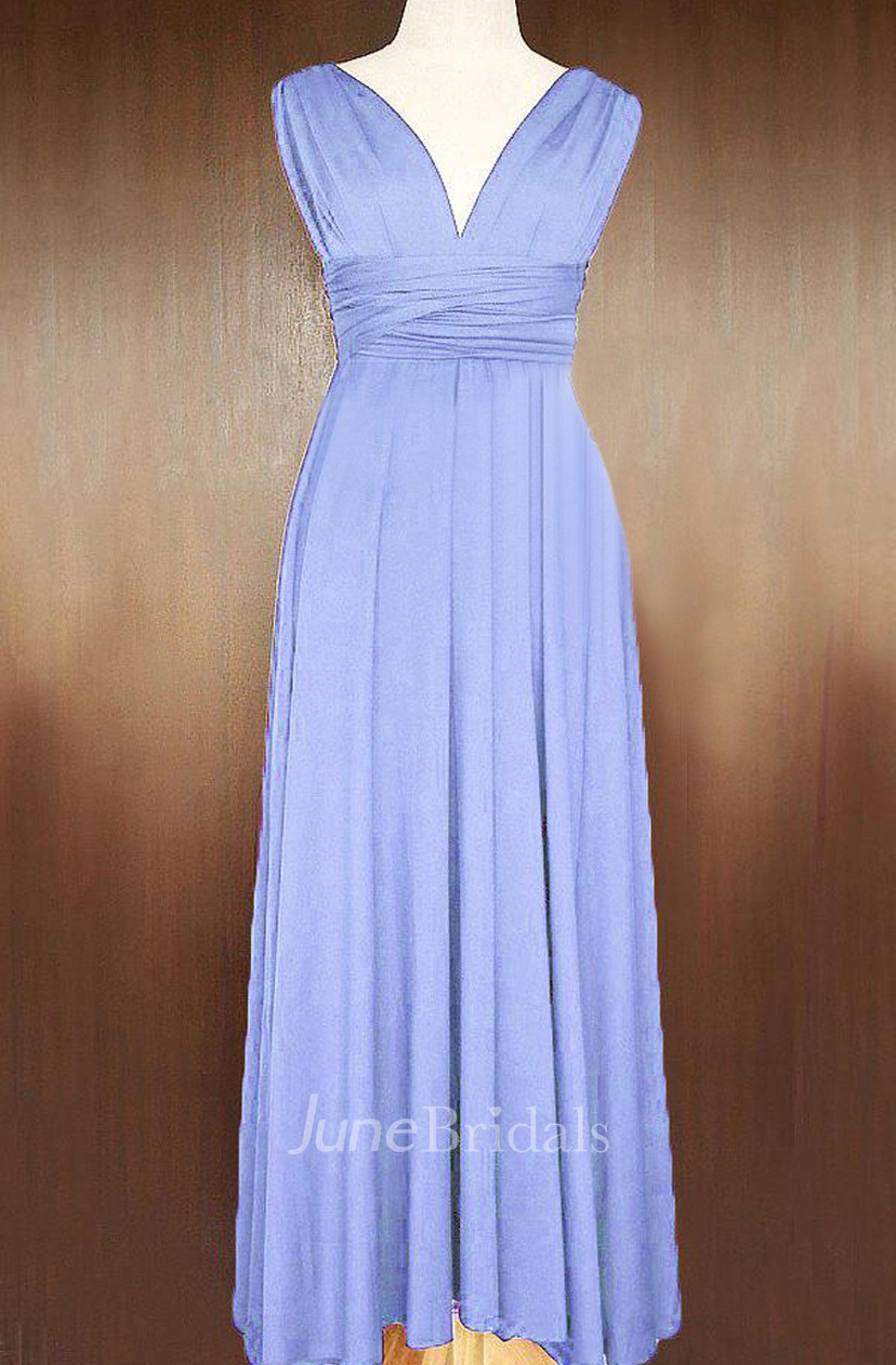 periwinkle wrap dress