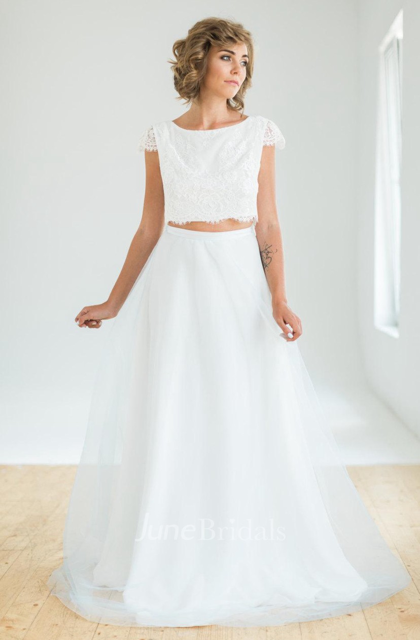 bridal crop top and skirt